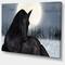 Designart - Black Horse in Moonlight - Animal Canvas Art Print